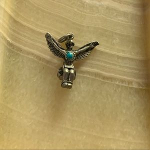 Vintage turquoise Phoenix pendant